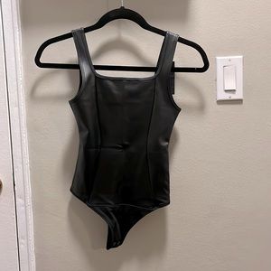 Abercrombie Vegan Leather Bodysuit